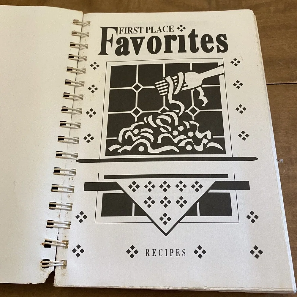 First Place Favorites Cookbook First Baptist Church Houston VTG Spiral 1997